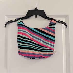 Aerie Striped Multicolor Swim Top, Size XS